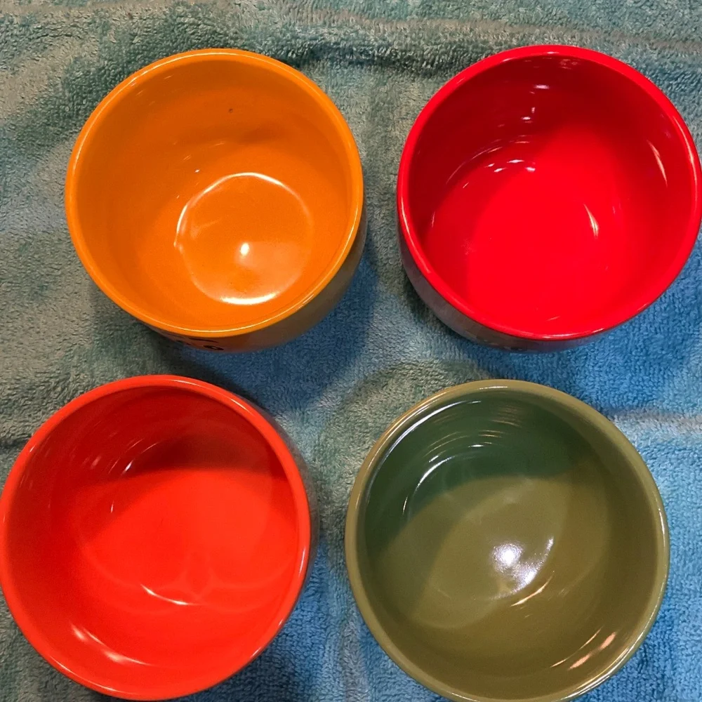 M & M's Collectable set of 4 Ceramic Snack Bowls 2021 - Picture 2 of 8
